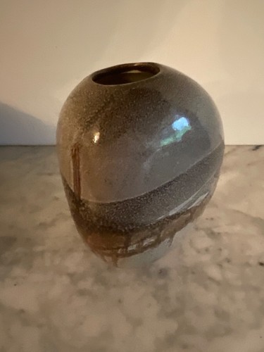 TREMAEN Cornish Studio Pottery MOON VASE Marazion Newlyn 1960s 1970s Signed Seal - Picture 4 of 14