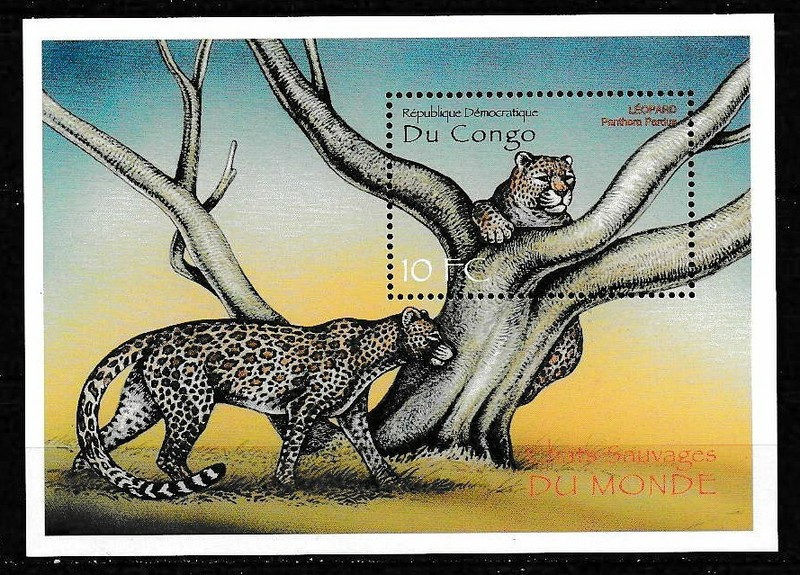 Congo Zaire 2000 Felins MS SC 1519  MNH Mint/Never Hinged