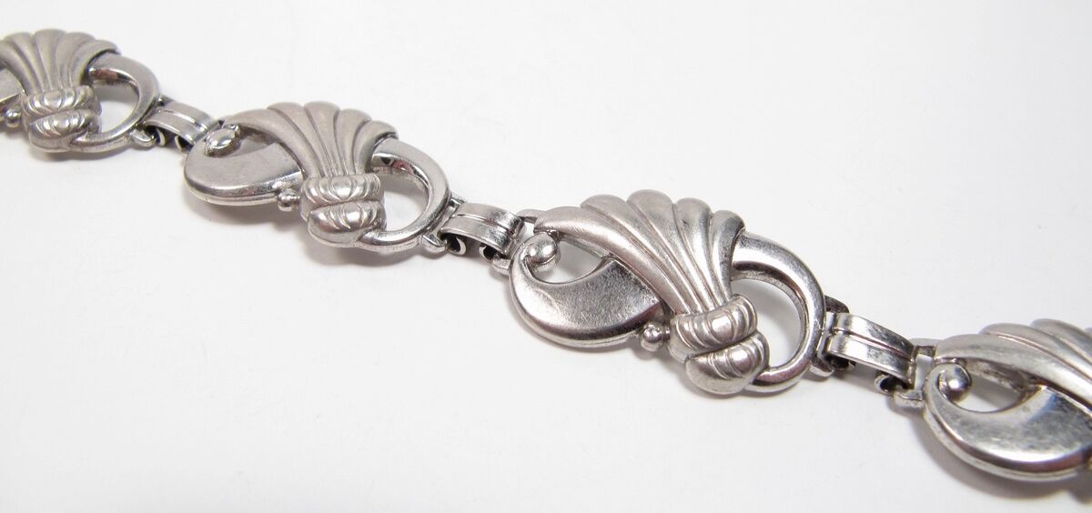 Harry S. Bick (HSB) Sterling Silver 1940s 50s Vintage Bracelet Art