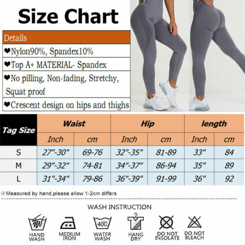 Tik Tok Women High Waist Yoga Pants Scrunched Booty Leggings Running Workout Gym - Picture 31 of 42