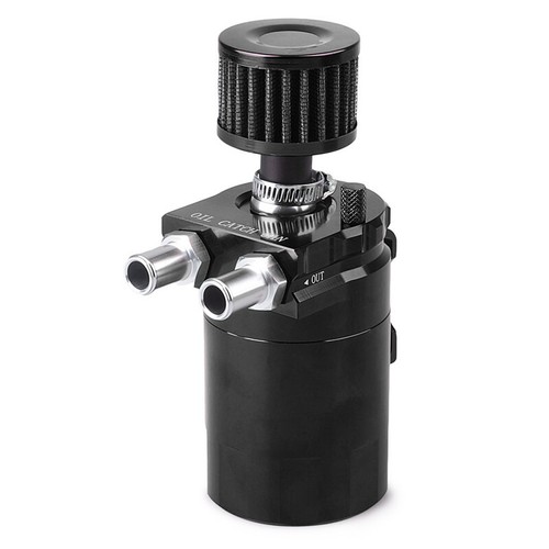 Car Aluminum 300ML Oil Catch Can Black Trap Reservoir Fuel Catch Air Filter Tank - Picture 3 of 10
