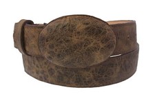 Brown Western Wear Cowboy Belt Casual Rodeo Distressed Leather Cinto Vaquero