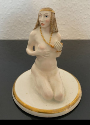 Figur, Keramik, Kniende Kleopatra, Ernst Teichert, selten, top