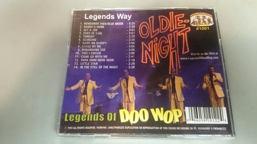 Legends Of Doo Wop Legends Way - CD - **Like New** - RARE - Foto 3 di 4