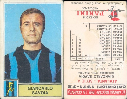 FIGURINA CALCIATORI PANINI 1971/72*BOLOGNA-SAVOIA - RECUPERO