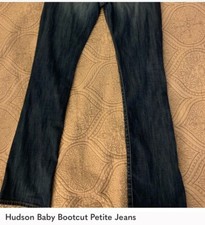 HUDSON JEANS: Womens Low Rise Baby Boot Cut Petite 27  Designer Jeans Cheap 