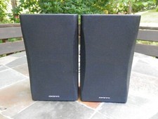 Two 2  Onkyo SKM-550S Surround Sound Bookshelf Speakers In Black