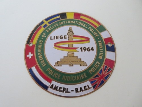 1964 RACL AMCPL Liege 9e Rallye International Police Gendarmerie Militaire + - Picture 1 of 4