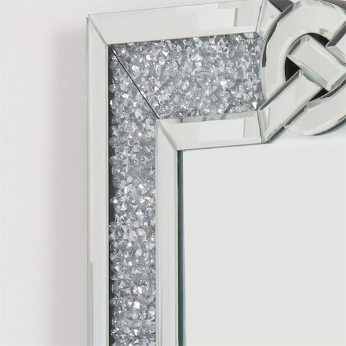 New Diamond Crush Jewel, Glass Crystals, Silver Wall Mirror 90/100cm Home Decor - Picture 12 of 18