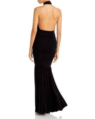 Norma Kamali L50109 Womens Black Halter Cutout Fishtail Gown Size S/36 | eBay Norma Kamali L50109 Womens Black Halter Cutout Fishtail Gown Size S/36 | eBay