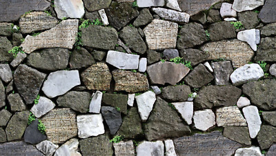 3D Glyph Stone Wallpaper, High Quality Velvet Finish, 5+ Year Life