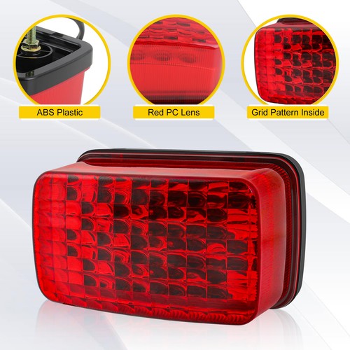 ATV LED Rear Taillight Brake Stop Red Lamp For 2003-2006 Yamaha Kodiak 450 400 - Picture 3 of 12