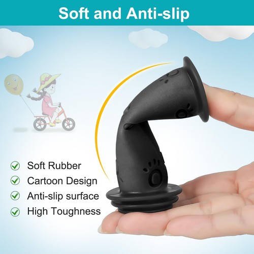 2 Stück Kinder Fahrradgriffe rutschfest Weichgummi schwarz PVC Fahrradgriff Grip - Bild 5 von 6
