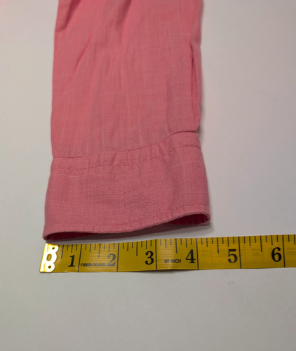 Eton Shirt, Long Sleeve, Mens, Slim, 16.5, 42, Pink with white lines, preowned - Picture 16 of 18