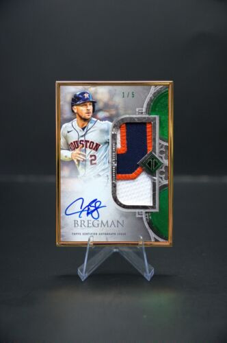 2023 Topps Transcendent Coll. Patch Autographs Emerald #TCPA-AB Alex Bregman 2/5