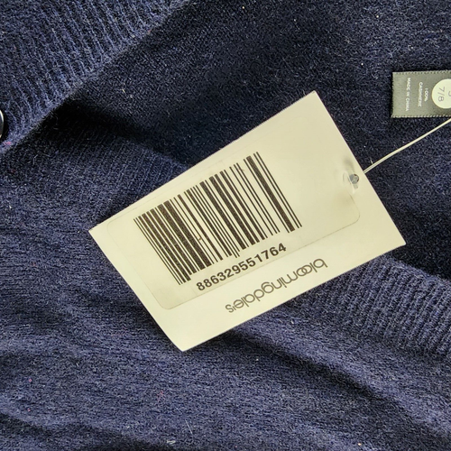 Aqua Cashmere Cardigan Girls' S (7/8) Peacoat V-neck Button Closure Long Sleeves - Picture 11 of 14