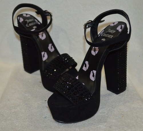 Juicy Couture Women's Trice Black Rhinestone Platform High Heels - Size 9.5 NWB - Picture 8 of 8