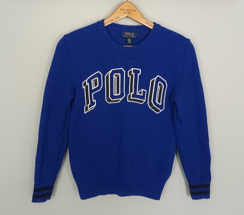 VINTAGE RETRO 90s POLO RALPH LAUREN BRIGHT BOLD FESTIVAL KNIT JUMPER SWEATER - Bild 1 von 4