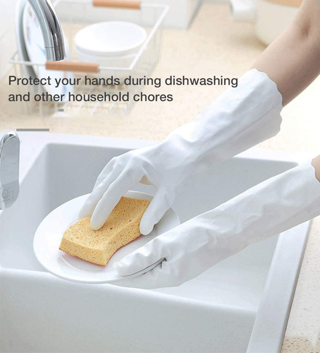 3 Pack Reusable Latex-Free Cleaning Gloves, Waterproof Household Gloves (Small) - Picture 6 of 12