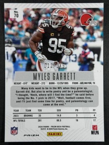 2024 Panini Prizm Deca Football Blue Prizm /149 - Pick A Card - Picture 34 of 101