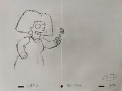 Simpsons TV Show Original Animationskunst Cel Produktion Requisite Zeichnung #55