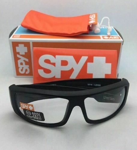 New SPY OPTIC Safety Glasses LOGAN Matte Black Frames w/ Clear ANSI Z87.1 Lenses - Picture 11 of 12