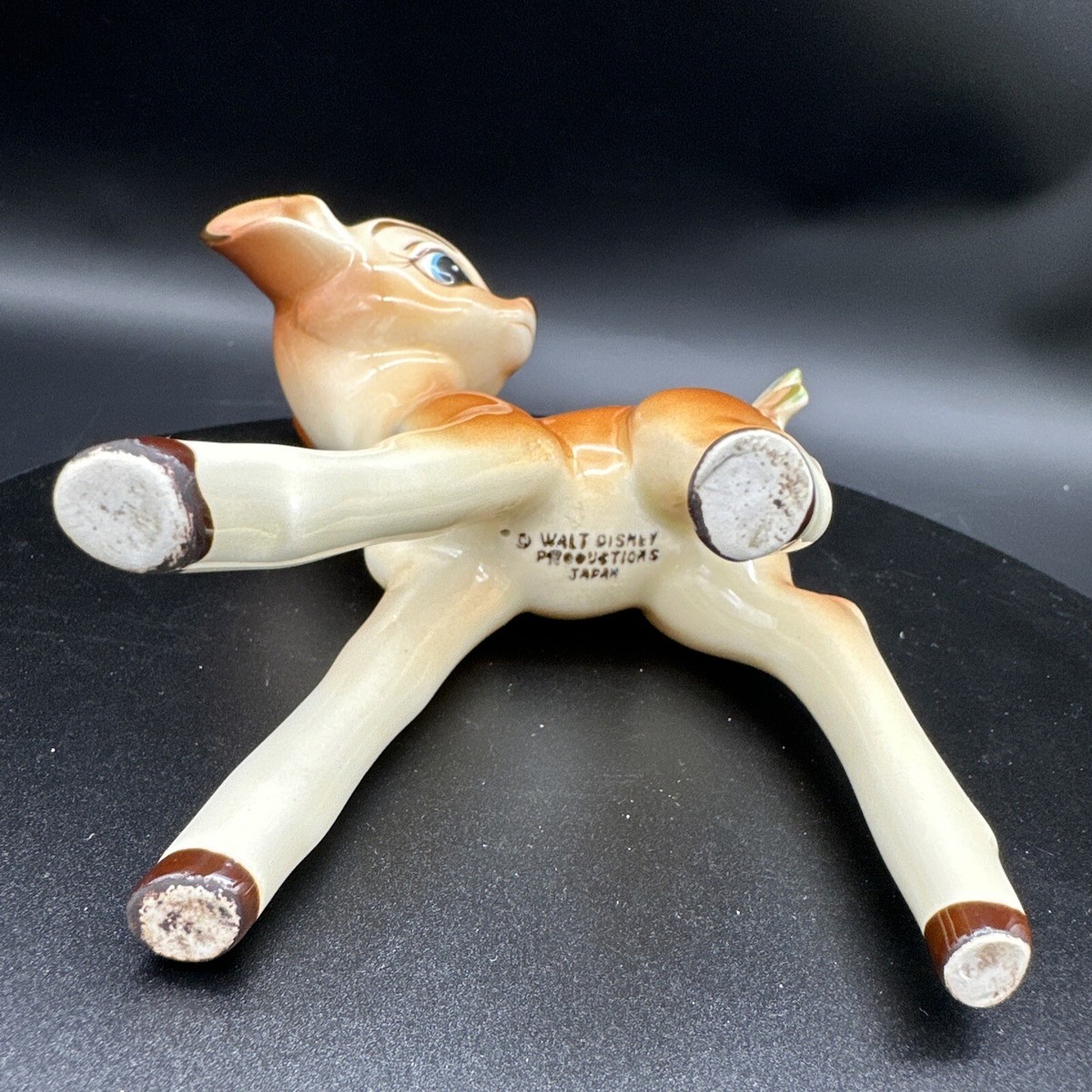 Vintage Walt Disney Productions Porcelain Bambi w Butterfly