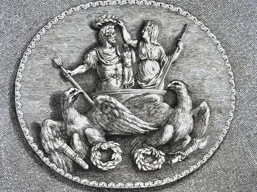 1679 Decorative Reliefs, Joh. Sandrart, folio master engraving - Picture 3 of 3