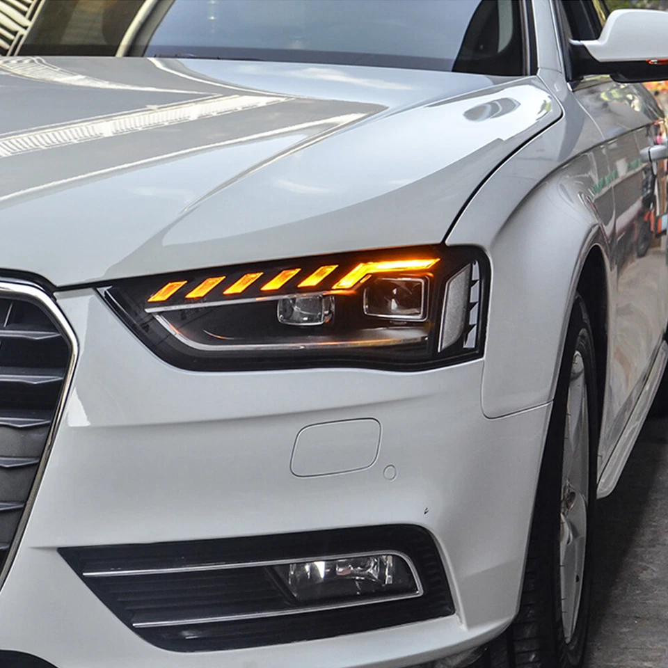 Faros LED para Audi A4 2013-2016 DRL 4 lentes conjunto de señal de giro secuencial Foto 2 de 4