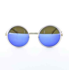 Gafas de sol Bertha BR028B auténticas para mujer doradas redondas polarizadas espejadas