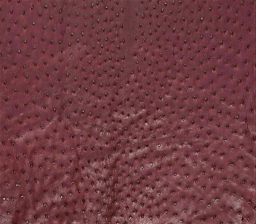 Ostrich Leather Hide, Blackberry Juice Color (%100 Genuine Natural skin) - Picture 5 of 5