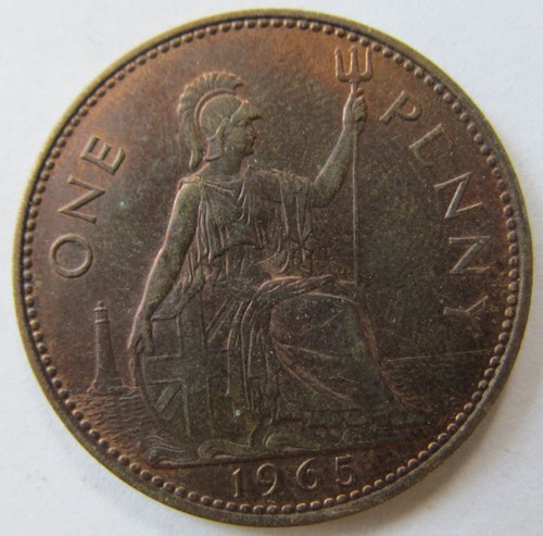 1965 Great Britain Penny Elizabeth II, KM# 897 - Picture 4 of 4