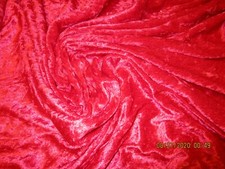 CRUSHED RED PANNE VELVET / BY THE YARD
