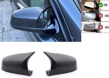 Carbon Fiber Print Mirror Cover Replacement Caps Fits 12-15 F06 F12 F13 650 640i