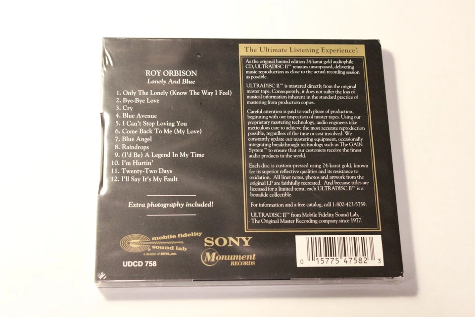 Roy Orbison - Lonely & Blue -MFSL 24K Gold CD UDCD 758 - NEW SEALED - RARE OOP - Image 2 of 2