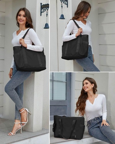 Bolso de Mano para Mujer Bolso de Fin de Semana con Compartimento para Laptop para Trabajo Enfermera Viaje G - Imagen 7 de 7