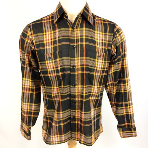 Vintage 1960/'s Men/'s Minty Green Button Up Short Sleeve Shirt
