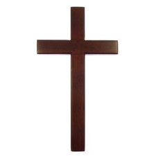 20cm praying hands wooden mahogany large wall hanging cross brown