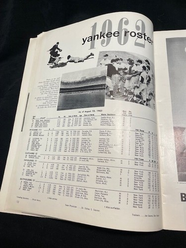 1962 Yankees Official Third Edition Yearbook Great Condition No Rips or Tears - Picture 4 of 14