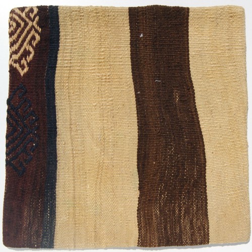 Artisan Kilim-Inspired Throw Pillow Cover 16"x16" - Handmade Home Accent - Picture 2 of 3