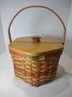 Longaberger Christmas Collection 1997 Edition Snowflake Basket W/ Lid Protectors