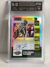 Kayvon Thibodeaux 2022 Contenders Optic College Ticket SILVER AUTO RC /29  FCG 9