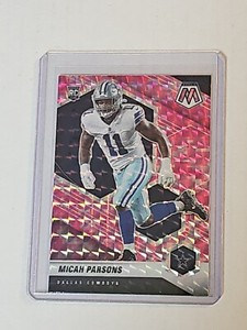 2021 Panini Mosaic Rookies Mosaic Camo Pink Prizm Micah Parsons #362 Rookie RC