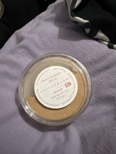 Sheer Cover ALMOND Mineral FOUNDATION LARGE FULL SIZE 4g NEW & SEALED! - Picture 2 of 3