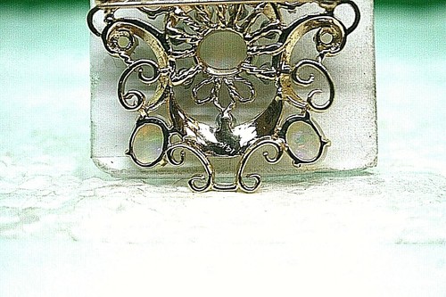 Vintage Exquisite 14K Yellow Gold Opal & Diamond Brooch/Pendant 11.2Grams - Picture 4 of 6