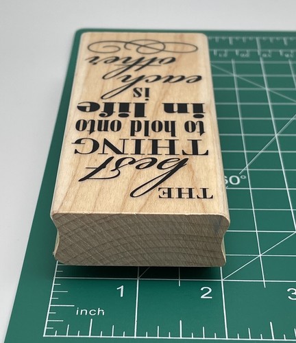 Hampton Art * The Best Thing To Hold In Life * Wood Mounted Rubber Stamp #5270 - Picture 3 of 5