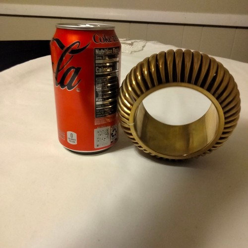 Iris Apfel & Bajalia Brass Chunky Statement Bangle Bracelet - Picture 6 of 14