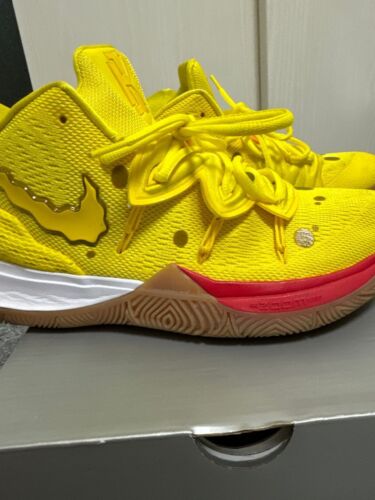 Men 9.5US Spongebob Squarepants Nike Kyrie 5 Opti Yellow - Picture 1 of 7