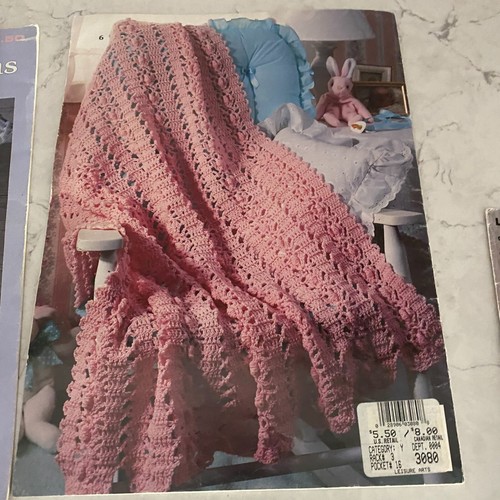 Leisure Arts Crochet Our Best Baby Afghans Paperback Booklets - Lot of 5 - Picture 11 of 24