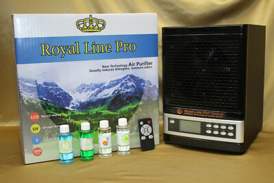  2025 ROYAL HEPA Air Purifier 2 UV Anti Virus Ozone Ion CLEANER DELUXE BLACK